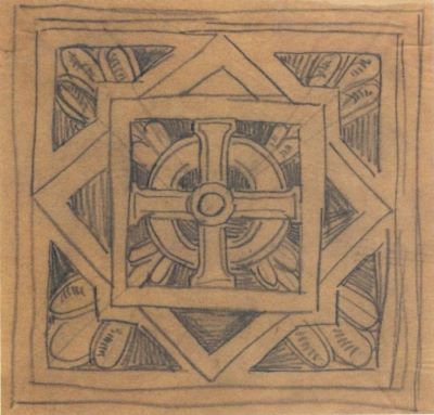 desen - Storck, Frederick; Schiță din călătorii – Ornament crucifer