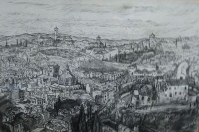 desen - Cuțescu-Storck, Cecilia; Vedere generală asupra Granadei, Spania