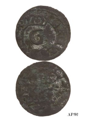 Șiling (imitație); imitație după șiling emis de regele Carol X Gustav al Suediei la Riga