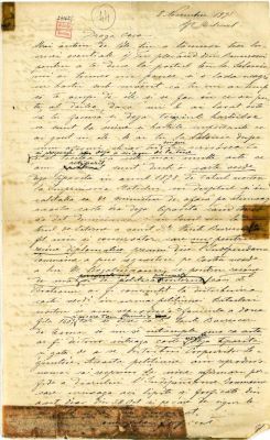 manuscris - Scrisoarea a fost redactată de Vasile Kogălniceanu; Scrisoare datată „8 noiembrie 1893“, adresată de Vasile Kogălniceanu fratelui său Coco (Constantin) Kogălniceanu