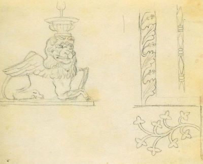 desen - Storck, Frederick; Schiță din călătorii – Leul înaripat al Sfântului Marcu