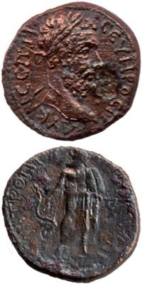 monedă romană; mon. Tomis, Septimius Sever