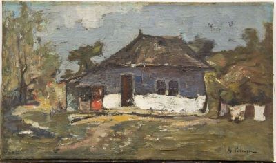 pictură de șevalet - Petrașcu, Gheorghe; Peisaj cu casă