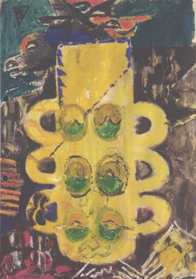 pictură de șevalet - Țuculescu, Gheorghe; Clown en jaune