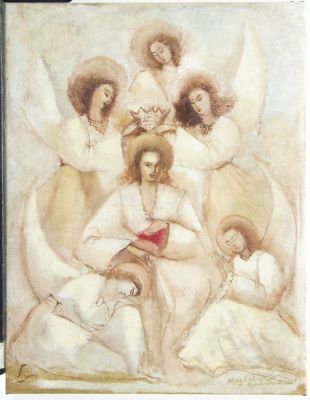 pictură de șevalet - Rădulescu, Magdalena; Încoronarea în cer