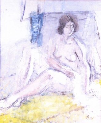 pictură de șevalet - Ciucurencu, Alexandru; Nud de femeie șezând