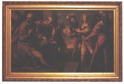 pictură de șevalet - Vechia, Pietro della (Pietro Mutoni); Femeia adulteră în fața judecătorilor
