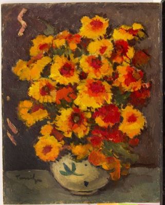 pictură de șevalet - Tonitza, Nicolae; Vas cu flori