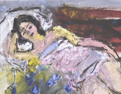 pictură de șevalet - Ciucurencu, Alexandru; Femeie culcată
