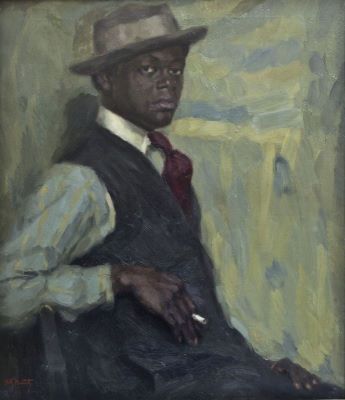 pictură de șevalet - Mendel, Arthur; Portretul lui Tomi (Portretul unui negru)