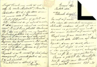 scrisoare - Mureșianu, Elena; Mureșianu Elena către soțul său, Aurel