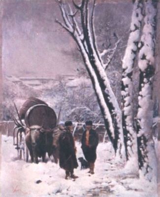 pictură - Aman, Theodor; Iarna în pădure
