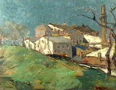 pictură - Tonitza, Nicolae; Peisaj cu moară veche