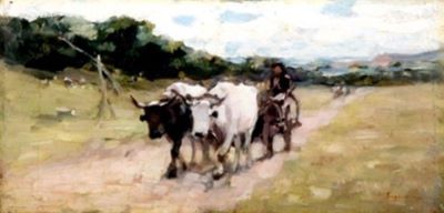 pictură - Grigorescu, Nicolae; Car cu boi