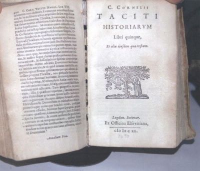 carte - TACITUS, CORNELIUS Caius; Historiarum libri quinque et alia ejusdem que exstant