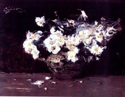 pictură - Stoenescu, Eustațiu; Flori albe