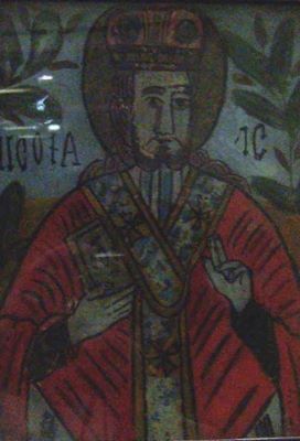 icoană pe sticlă; Sfântul Nicolae