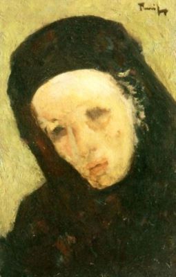 pictură - Tonitza, Nicolae; Îndurerata (Studiu la orfani)
