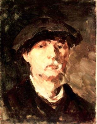 pictură - Grigorescu, Nicolae; Autoportret cu beretă