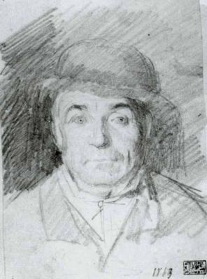 desen - Grigorescu, Nicolae; Portret de bărbat