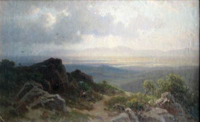 pictură - Behrendsen, August; Șes la munte