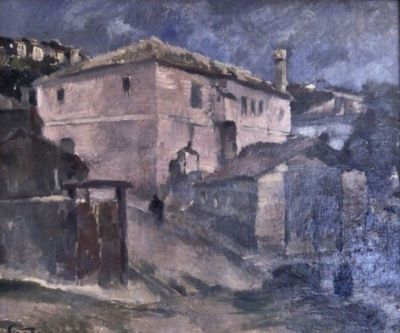 pictură - Șirato, Francisc; Peisaj din Dobrogea (Balcic)