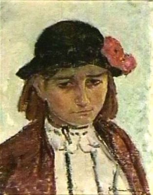 pictură - Dimitrescu, Ștefan; Portret de fată din Făgăraș