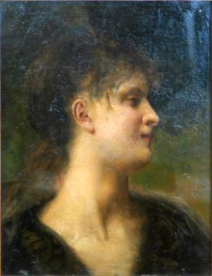 pictură - Dupain, Edmond Louis; Portret de femeie