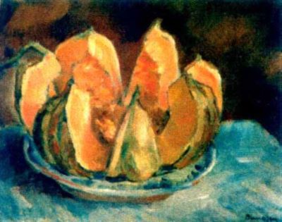pictură - Bunescu, Marius; Natură statică cu pepene