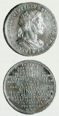 Medalie dedicată împăratului Marcus Aurelius