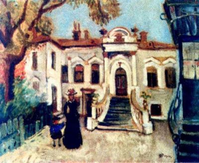 pictură - Bălăcescu-Demetriade, Lucia; Casă veche din București