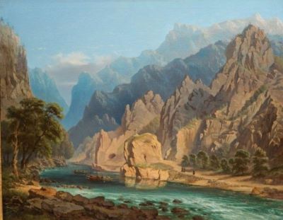 pictură de șevalet - Szathmári, Carol Popp de; Pe Valea Oltului