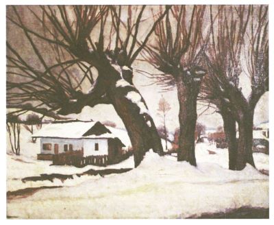 pictură de șevalet - Ressu, Camil; Peisaj de iarnă