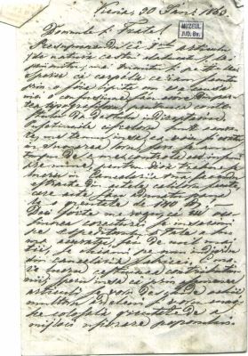 scrisoare - Barițiu, George; George Barițiu către Iacob Mureșianu