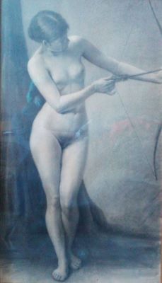 grafică de șevalet - Șoldănescu, Ștefan; Nud de femeie