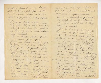 manuscris - Scrisoarea a fost redactată de M. Kogălniceanu; Scrisoare adresată de Mihail Kogălniceanu fiului său, Ioan, datată „26 februarie 1887, București”