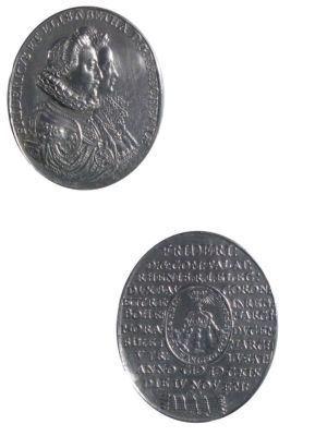 Medalie omagială dedicată lui Frederic al V-lea și Elisabetei ca regi ai Boemiei