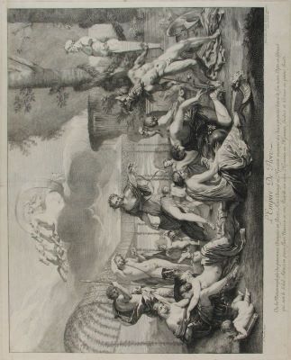 gravură - Audran, Gérard (Girard); (SC.); (EX.); Poussin, Nicolas; (PX.); L'empire de Flore; în registrul inventar: „Împărăția Florei”