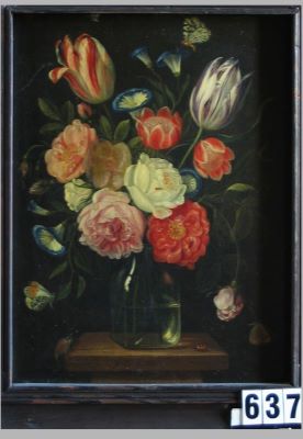 pictură de șevalet - Kessel, Jan van cel Bătrîn; Buchet de flori cu un cărăbuș