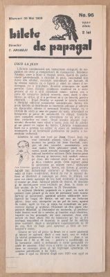 ziar (tabletă) - Arghezi, Tudor; Bilete de papagal, nr. 96