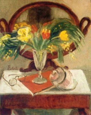 pictură - Pallady, Theodor; Flori în fața oglinzii