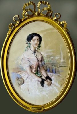 grafică - Dessain, Emile François; Portretul Alexandrinei Manu