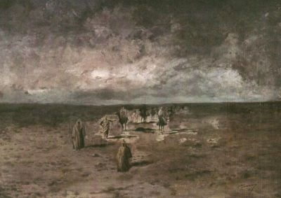 pictură - Tattarescu, Gheorghe; Caravană în deșert