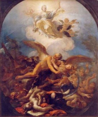 pictură - Po, Giacomo del; Triumful bisericii