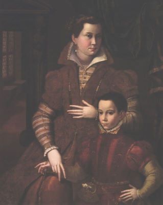 pictură de șevalet - Passerotti, Bartolomeo; Portretul unei femei nobile și al fiului ei