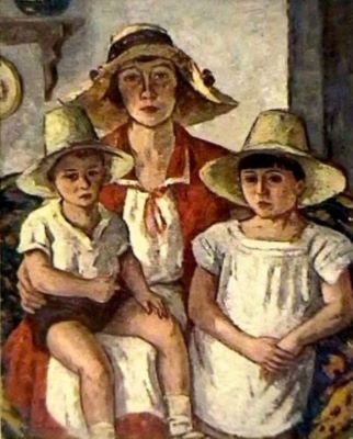 pictură - Dimitrescu, Ștefan; Mama cu copii