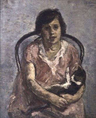 pictură - Petrașcu, Gheorghe; Mariana cu pisica