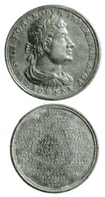 Medalie dedicată împăratului Carol cel Gros
