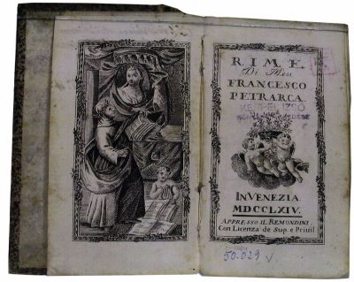 carte veche - Petrarca, Francesco; Rime