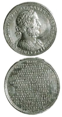 Medalie dedicată caesarului Clodius Pupienus